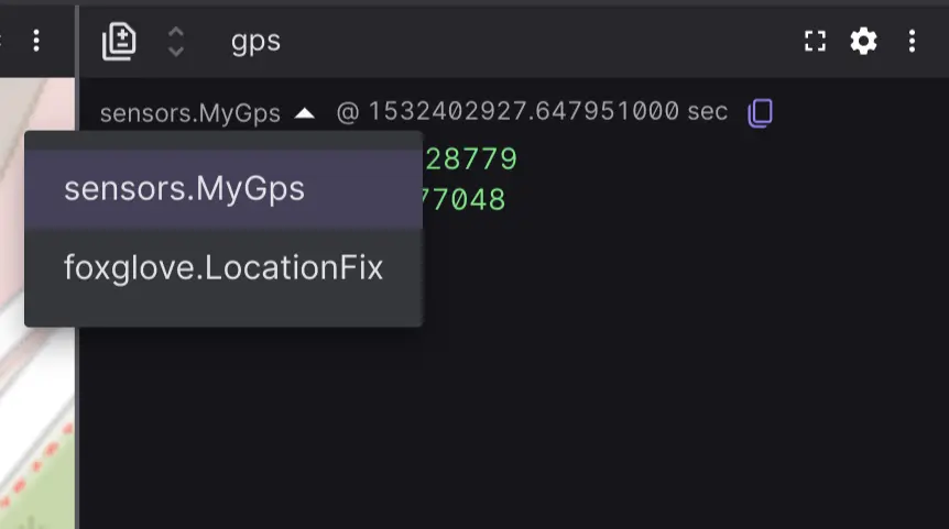 raw messages dropdown options